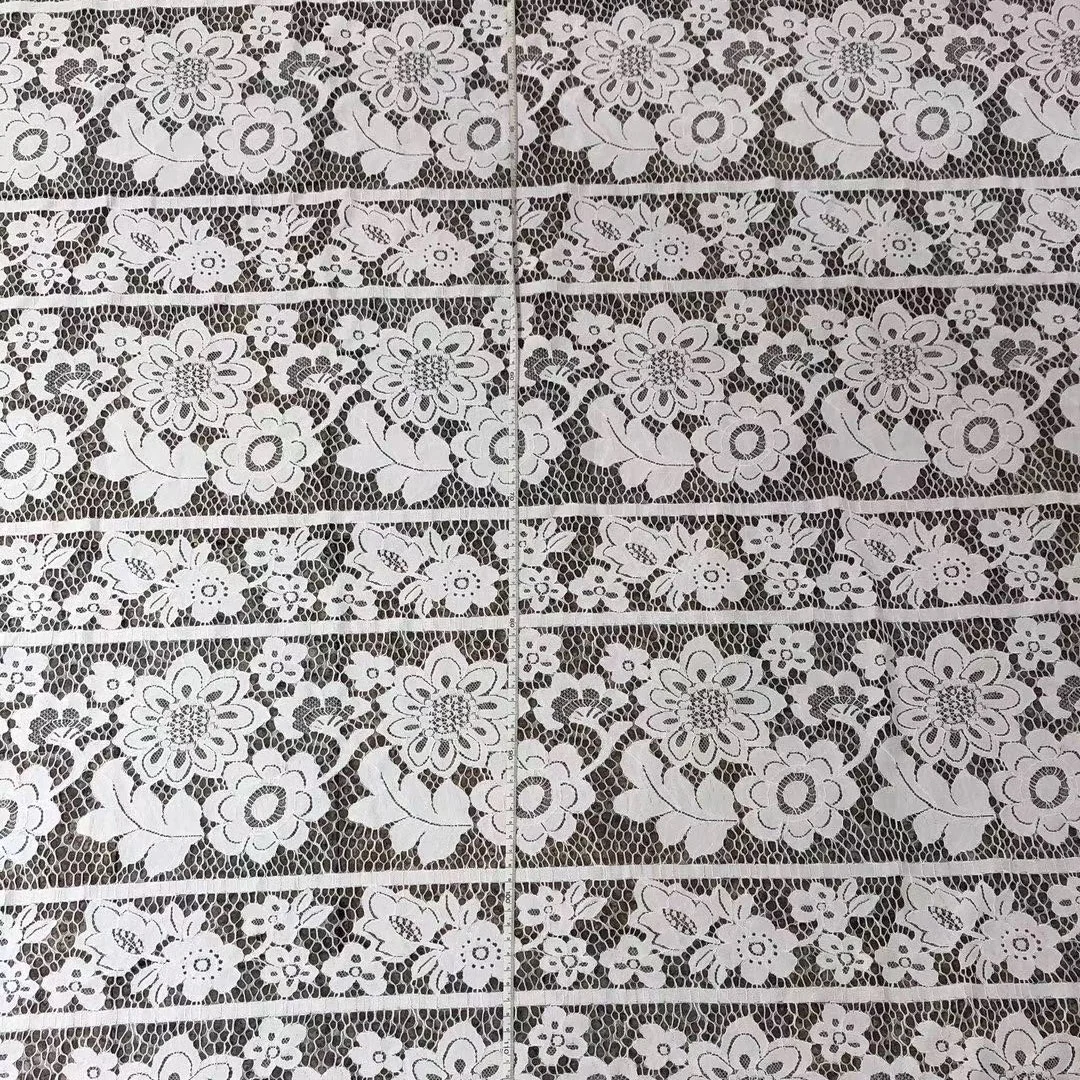 

Custom embroidered chantilly lace fabric bridal dress materials, Accept customized color