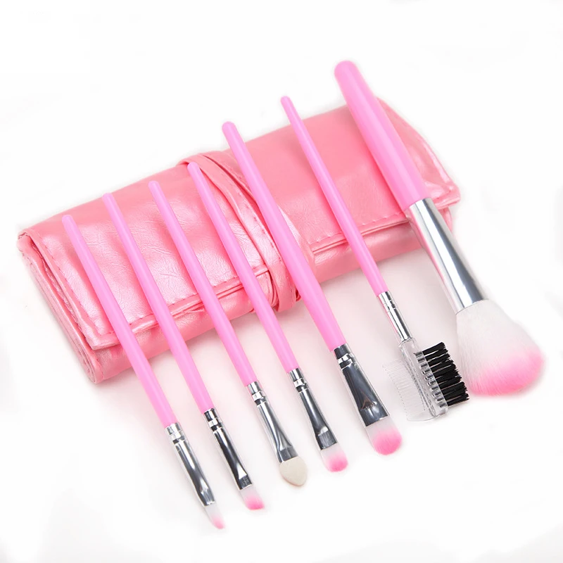 

7PCS Multifunction Professional Pink Makeup Brush Set Cosmetic Beauty Tools, Pink/purple/black/silver