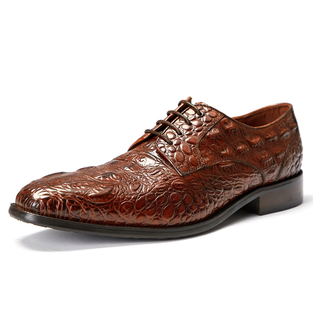 

new latest style crocodile pattern leather shoes fahion design and high quality business shoes low cut genuine leather shoes, Custom