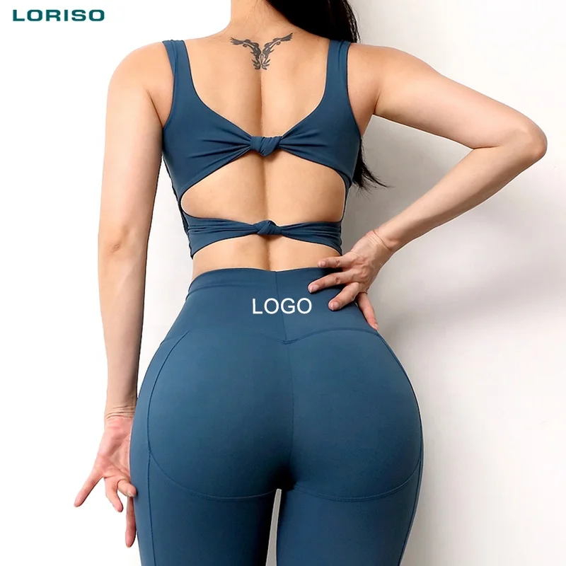 

2021 low moq women 2 piece fit custom logo sports bra and biker shorts dry athletic yogo workout clothes fitness yoga shorts set, Multicolor optional