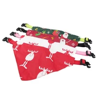 

C507 Wholesale Christmas Custom Printed Personalized Diy Logo Adjustable Dog Pet Bandana Collar