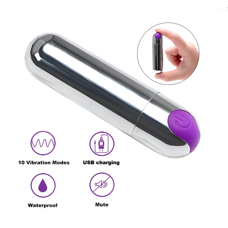 10 Speed Bullet Vibrator Sex Toys for Woman Strong Vibration G-spot Massager Mini Vibrators for Women USB Charge