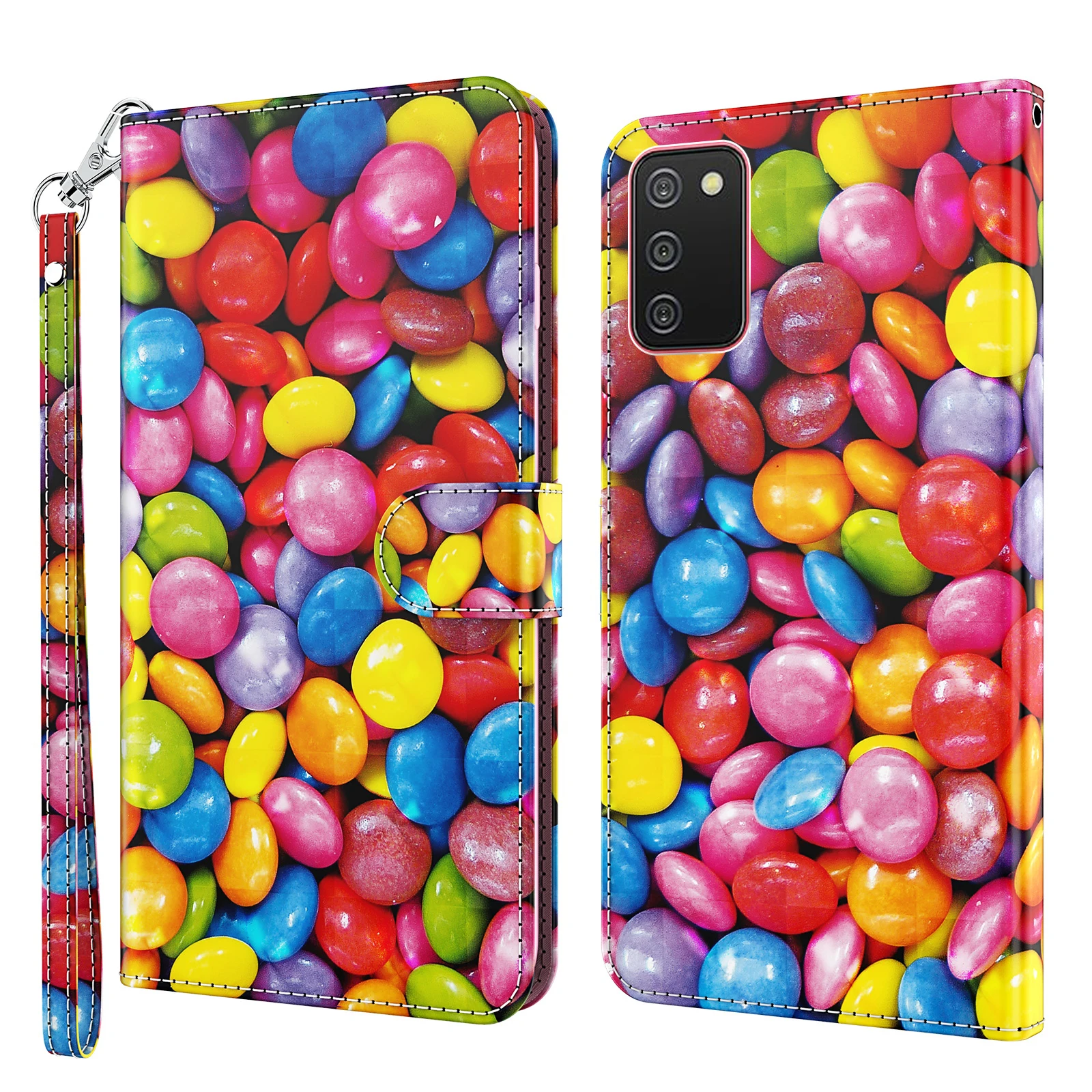 

Pu Leather Marble Card Slot Flower Pu Mobile Phone Case for Galaxy A02s M02s 2021 New Model Cover Case