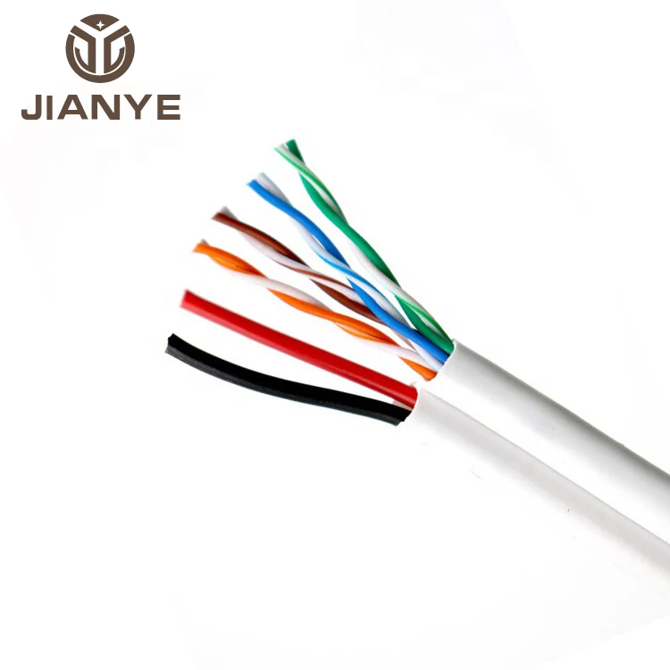 Manufacturers 4 Pair Utp Ftp Cat 6 With Power Dc Combo Cable Security