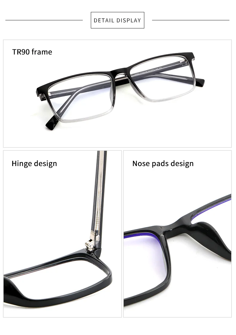 Unisex Top Quality Anti Blue Light Glasses Square Frame Bluelight Blocking Glasses Men Supply To Amazon And Online Shop