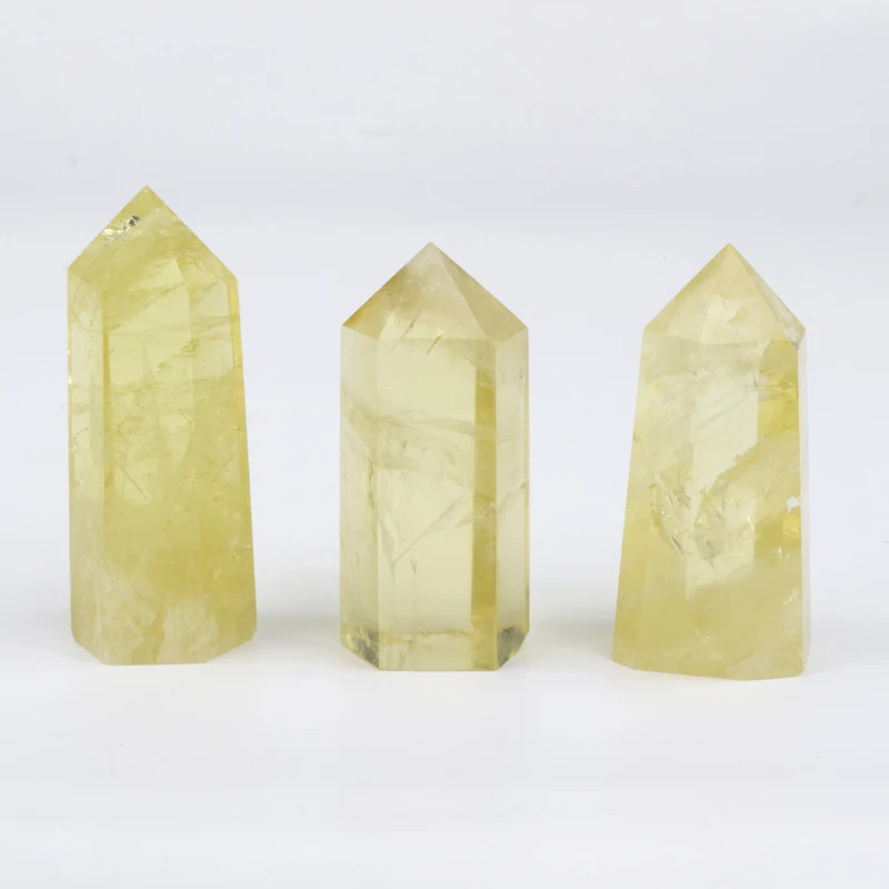 

Natural quartz crystal point healing citrine point for gift