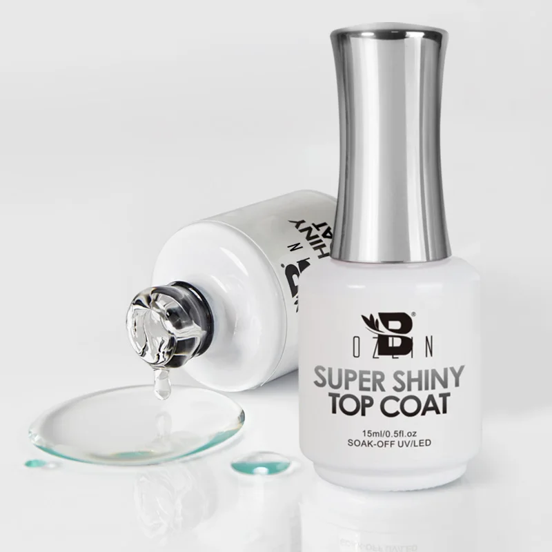 

15ml Professional Clear Gel Nail Polish Clear Base Coat Top Coat Soak Off Uv Gel No Wipe High Shine Top Coat