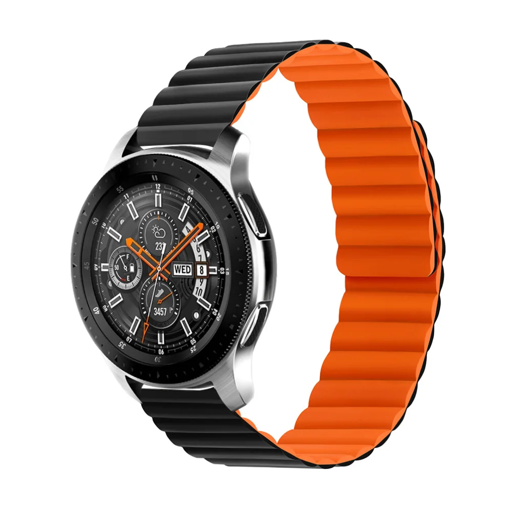 

Reversible Magnetic Silicone Strap Band For Huawei Samsung Galaxy Smart Watch 20mm 22mm, Customized