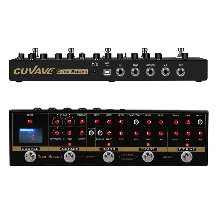

CUVAVE CUBE SUGAR Guitar Effect Multi Effect Processor Pedal with 7 Effects 52 Cab Models