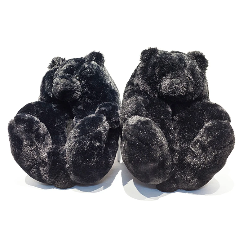 

Fashion Trend Wholesale Animal Shaped House Plush Teddy Bear Slippers for Women