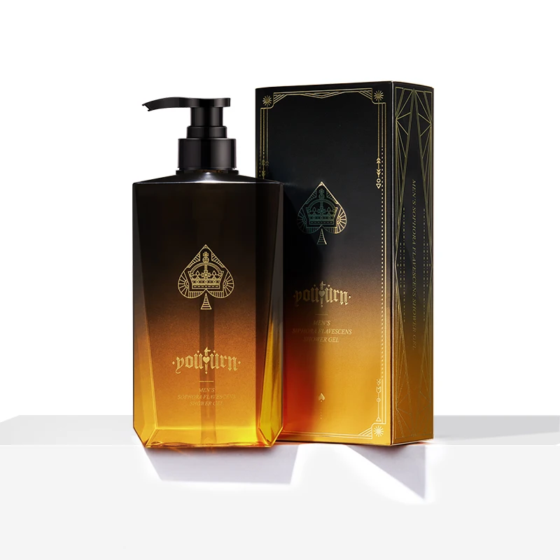 

Private Label custom oem 500ML bath Moisturizing Men Body Wash skin whitening Sophora luxury men's Shower Gel For Mens