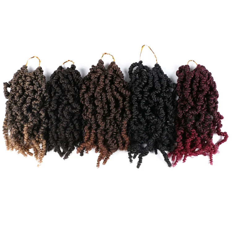 

Hot Sale Pre-twisted Spring Twist Hair 10 Inches Ombre Hair Wigs
