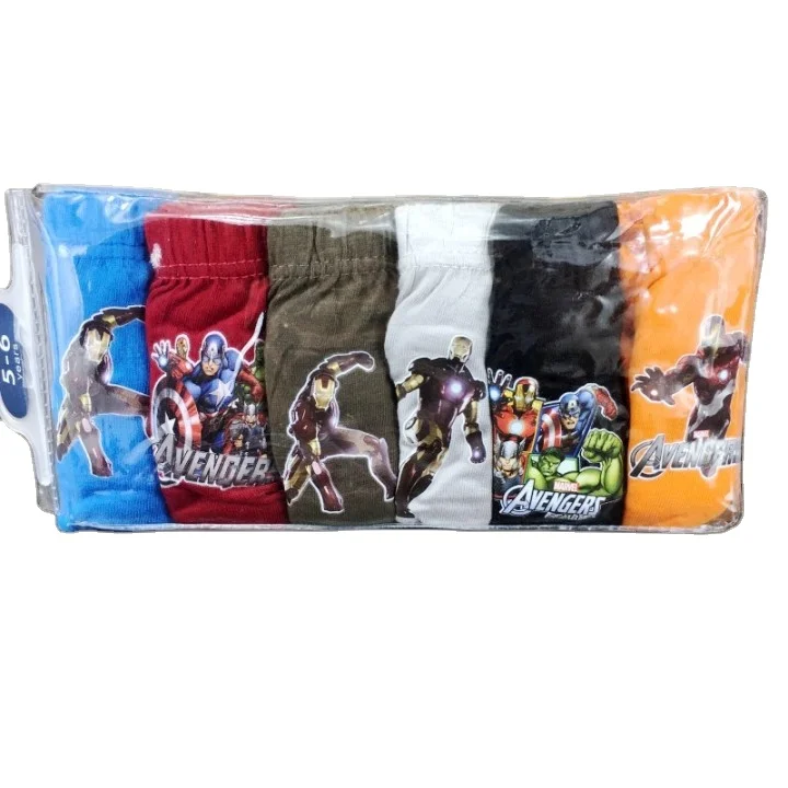 

Underwear In Boys Children Kids Cute Cartoon Bag Quantity Panties Cotton Set Oem Anti Packing 6pcs set, Mix colors