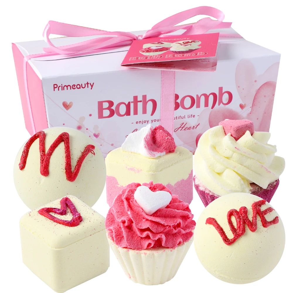 

new products 2024 unique valentine s day birthday mother's day best natural foaming fancy cute shaped cupcake bath bombs set