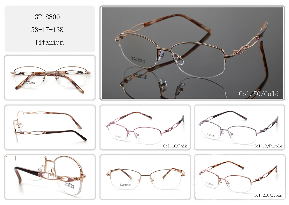 Wholesale Eyeglasses Retro Titanium Spectacles Frames,Ladies Eyeglasses