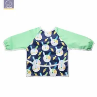 

Elinfant lovely popular fruit pineapple PUL print long sleeve baby bibs waterproof & reusable baby clothing