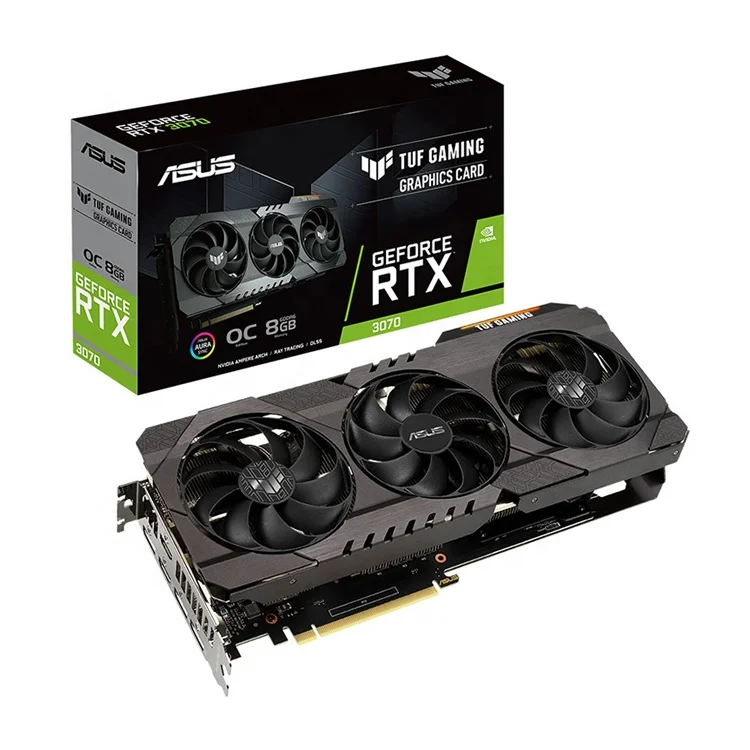 

ASUS TUF-RTX3070-O8G-GAMING 3X Gaming Graphics Card with 14 Gbps 1845MHz Core Clock ASUS RTX 3070 Gaming Video Card VGA
