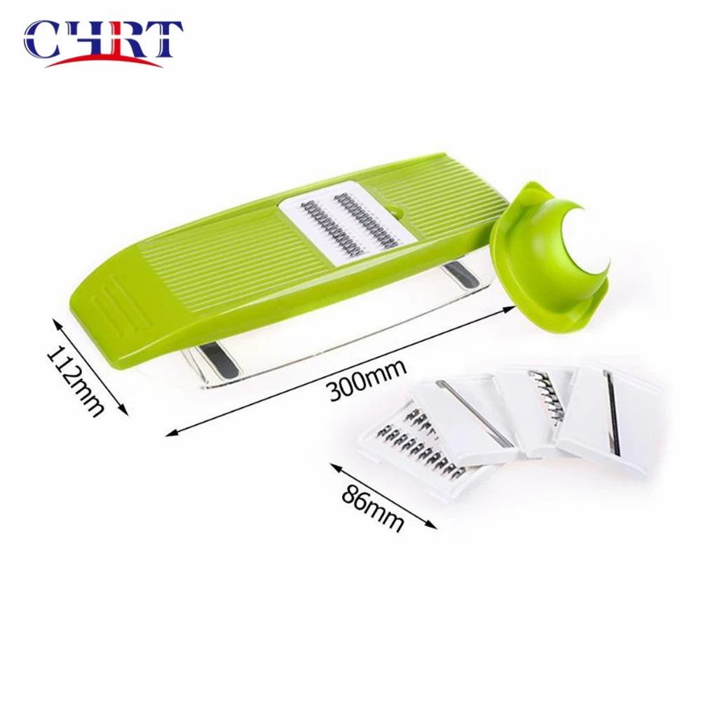 

Chrt Easy Fast Cut Stainless Steel Veggie Vegetable Potato Slicer Chopper Dice Cutter Baby Food Processor Chopper Manual, Green+white