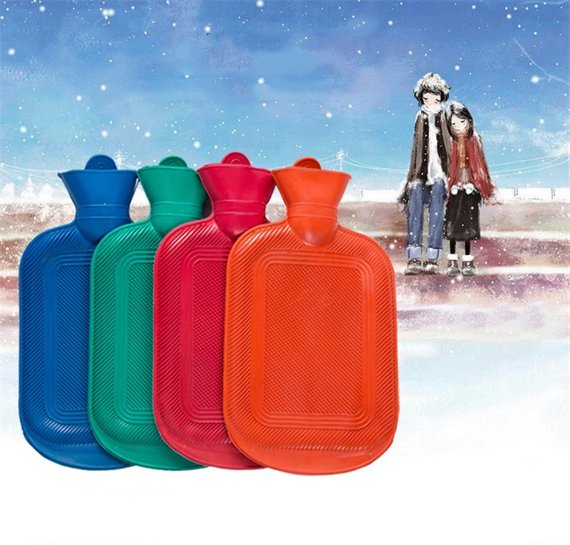 

MOQ 1PC Rubber Hot Cold Warmer Relaxing Bottle Sack Therapy Winter Thick Water Filling Hot Water Bag, Green,blue,red