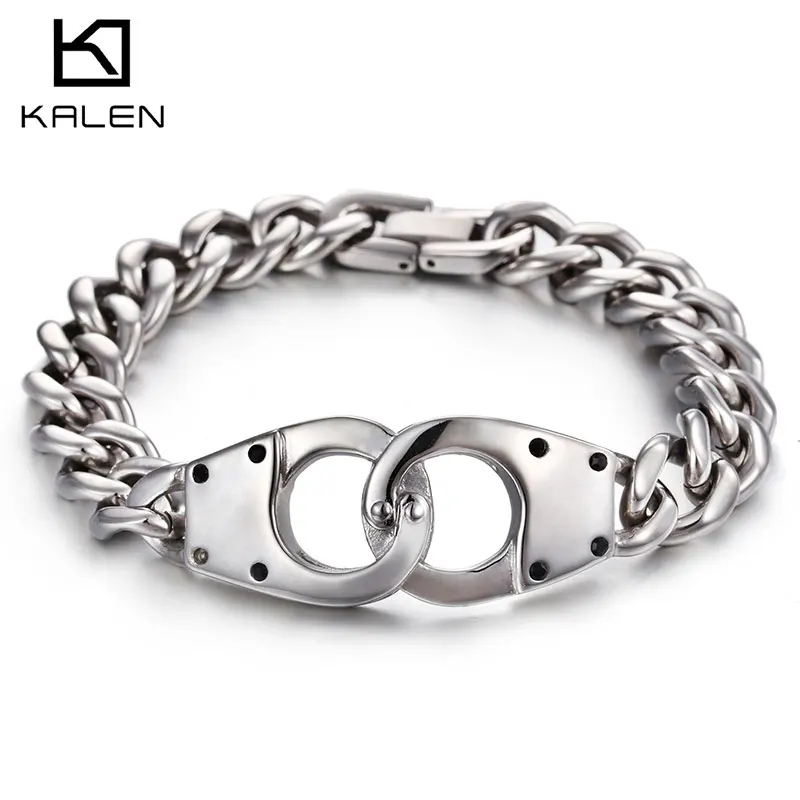 

KALEN Stainless Steel Exquisite Grace Handcuff Bracelet, Steel color