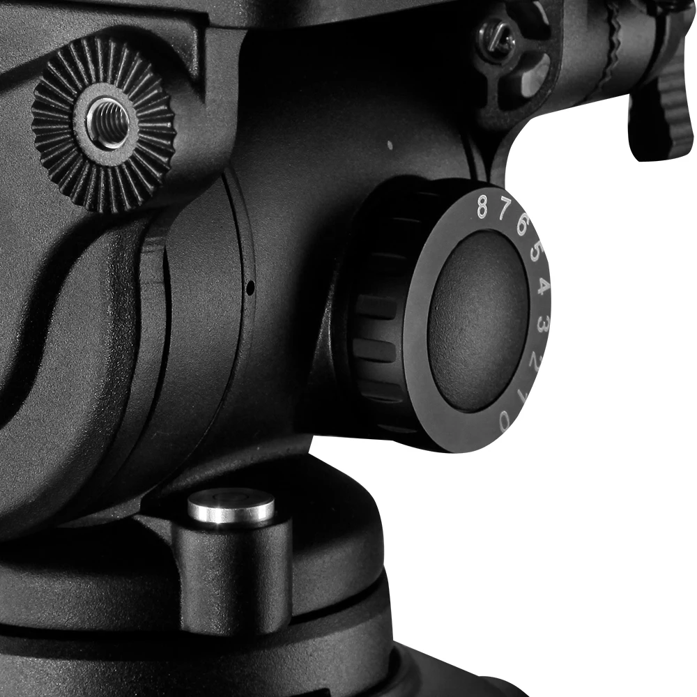 
E-IMAGE GH20 Video Tripod Fluid Head Aluminum Alloy With Quick Release Sliding Plate Max Load 44Lbs 
