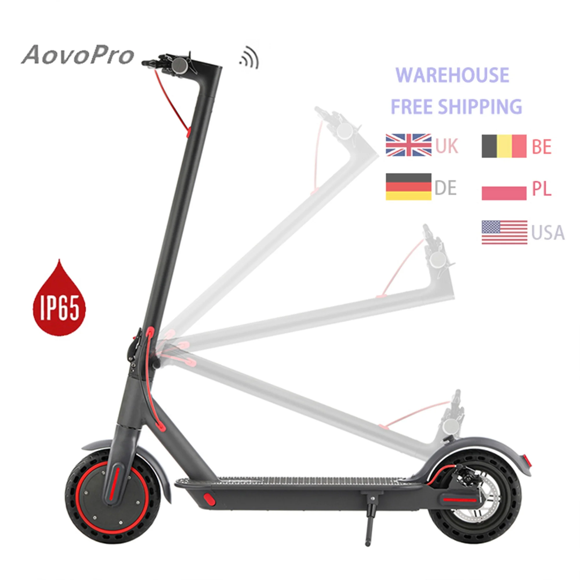 

AOVO M365 Pro Portable Electric Scooter Motorcycle eu warehouse 25km h 350w 36v Adult E Electric Scooter Foldable