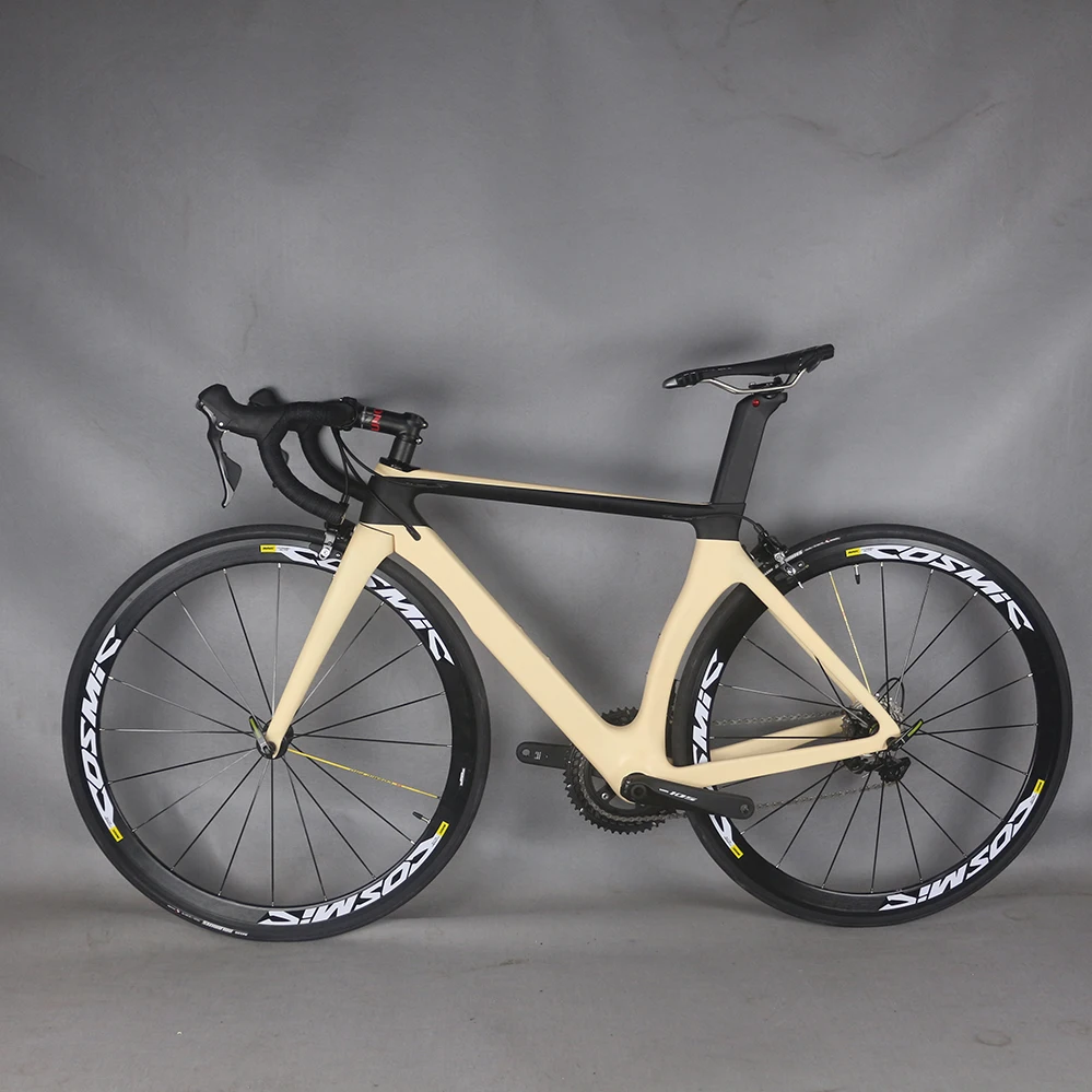 

2021 NEW OEM Aero Road bike frameset carbon fiber T700 bicycle frame cycle R7000 Groupset complete bike PT475C+YS728 XS TT-X2