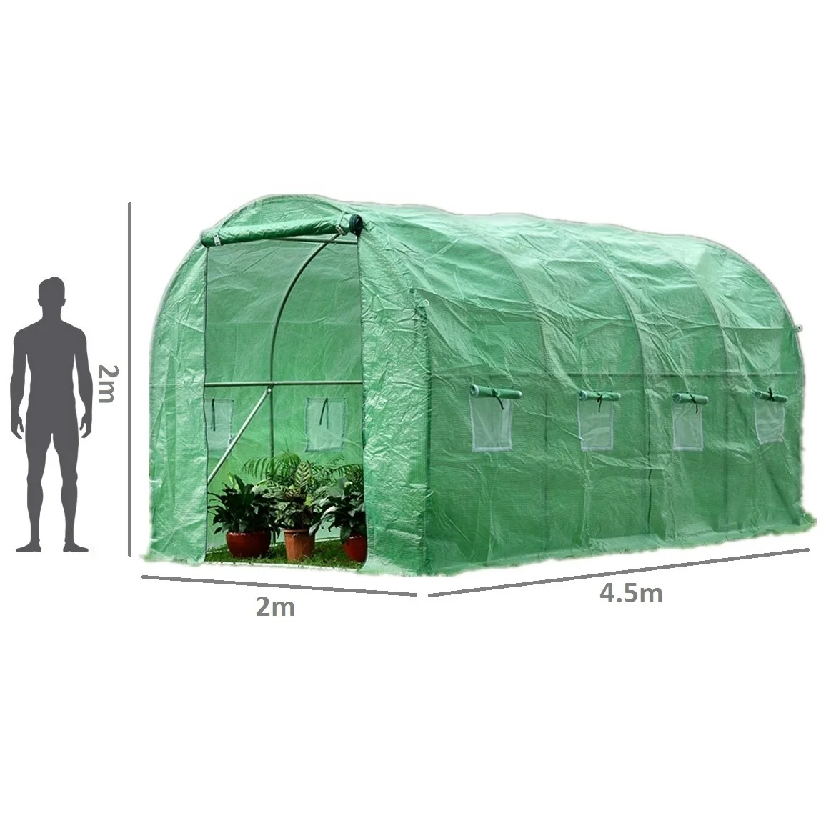 Tunnel Greenhouse 4.5x2x2m Buy Tunnel Greenhouse,Tunnel Greenhouse
