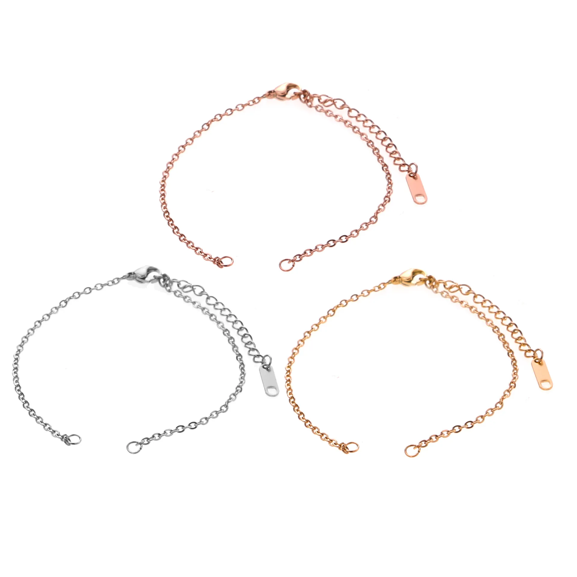 

Hobbyworker 2mm Stainless Steel Bracelets Chains for DIY Jewelry Making Handmaking