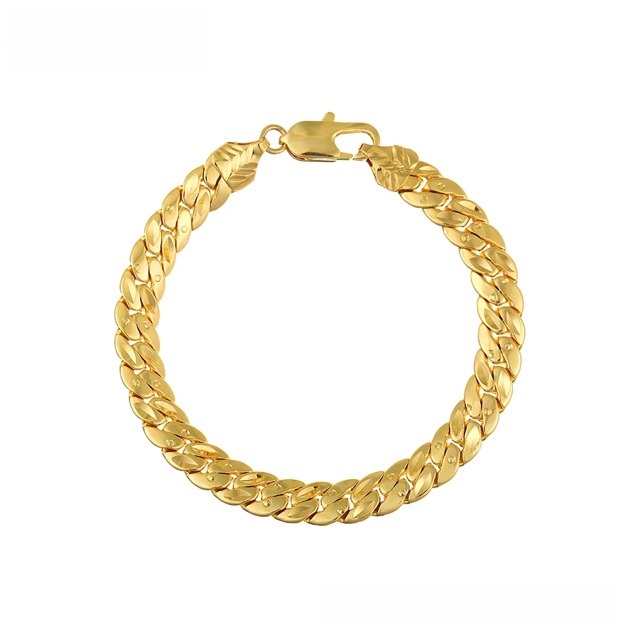 

77209 xuping jewelry 24k dubai gold plated bracelet men, luxury designs men bracelet