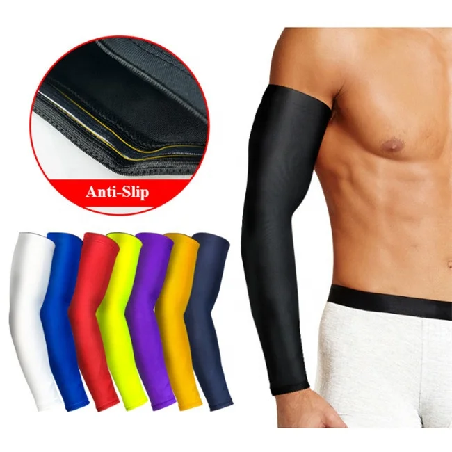 2019 Amazon Hot Sale Long Compression Arm Elbow Support Sleeves for Men and Women with 8 Colors