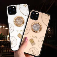 

3D Shiny Crystal Diamond Tempered Glass Back Mobile Phone Case With Soft Silicone Bumper For Iphone11 Case