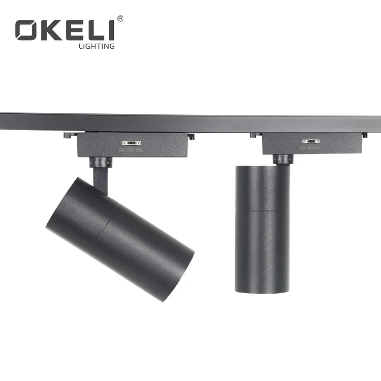 OKELI Hot Selling High lumen 10W 15W 25W 360 Adjustable COB Surface Mounted Rail Led Track Light