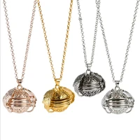 

Metal Ball Wings Necklace Multilayer Photo Open plating Pendant Necklace Jewelry Aroma Pendant