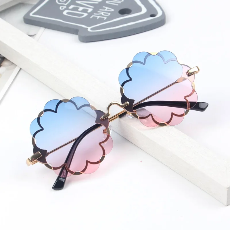 

2020 Flower rimless Kids Sunglasses, Custom colors