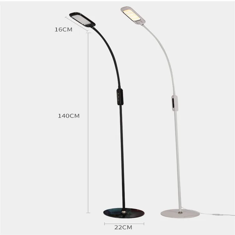 LED vertical floor lamp simple dimming color bedroom study bedside american-style floor lamp