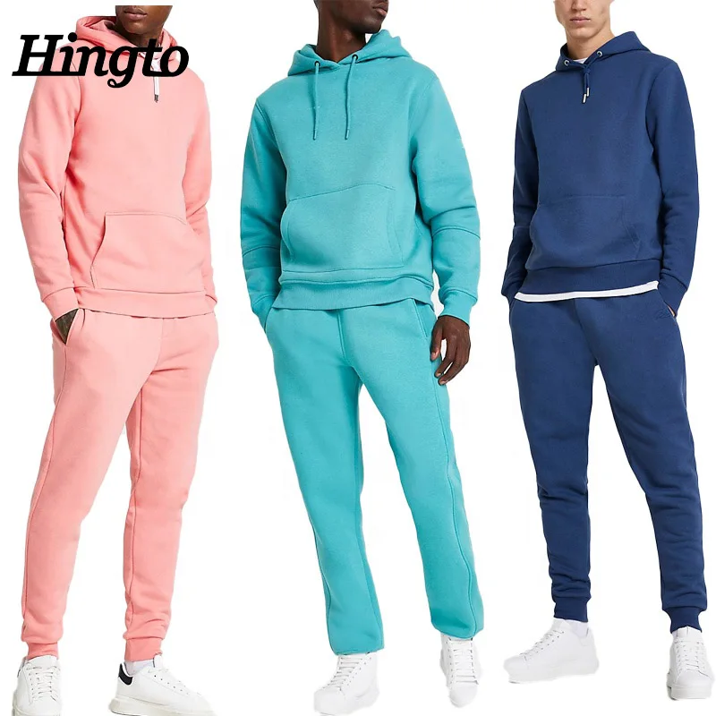 

Custom Pullover High Quality Blank Sweat Suits Men Sweat With Pocket Tracksuits Set Blank Jogging Suits Men sweatsuit