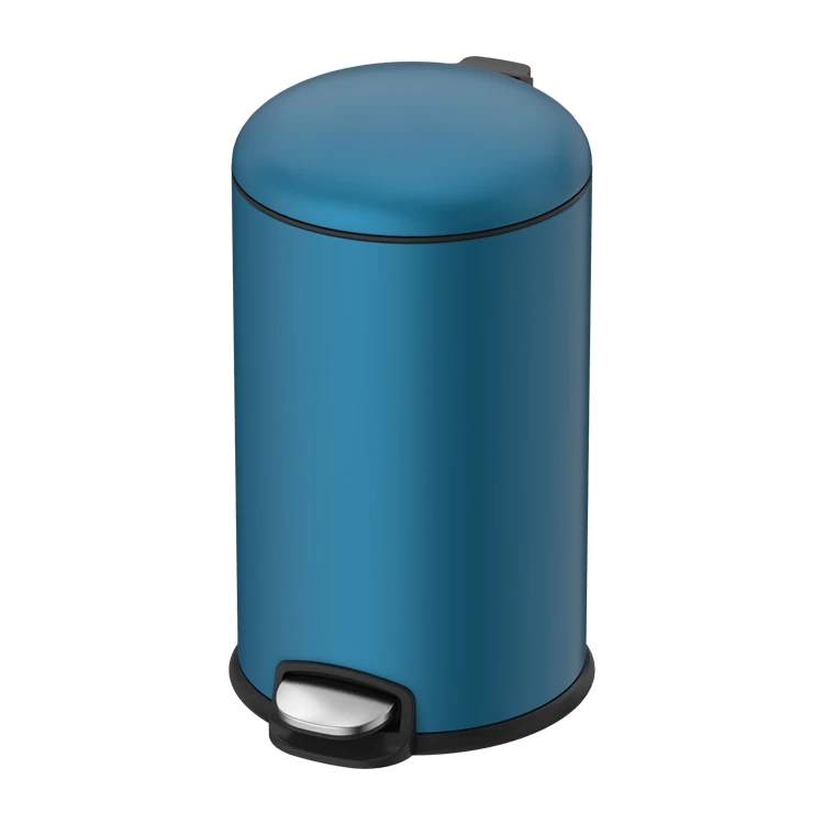 

410 stainless steel pedal dustbin indoor waste dustbin round step rubbish bin