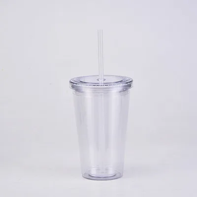 

bpa free reusable clear plastic tumblers cups coffee mug 16oz acrylic double wall tumbler cups in bulk