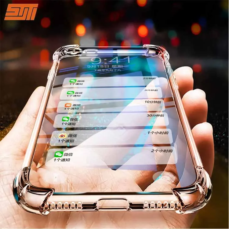 

For iPhone12 case four corner cell phone cover armor transparent clear soft shockproof tpu phone case for iphone 13 12 pro case