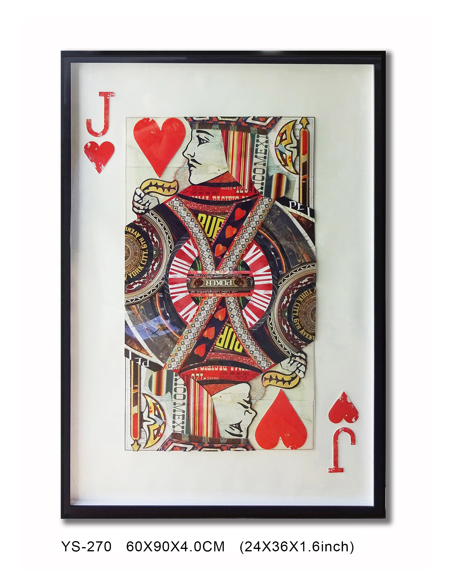 playing card framed wall art