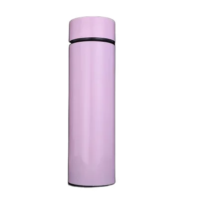 

Mikenda 500ml Metal Water Bottle 304 stainless steel business straight pink insulation vacuum flask, Mix