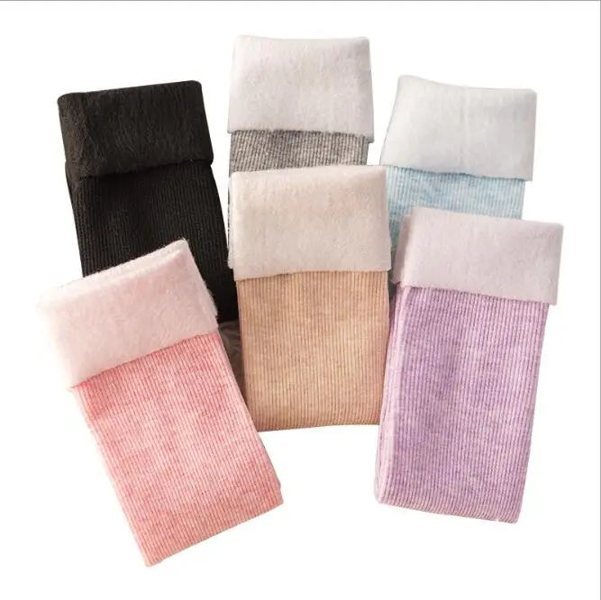

Underwear Unisex Solid Chaussette Floor Warm Hosiery Thickened Cotton Stockings Winter Snow socks With Velvet Women Socks