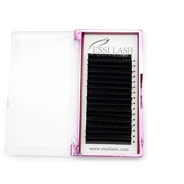 

ESSILASH deep dark Matte cashmere silk mink private label C/CC/D/DD/L/M/U Curl eyelash manufacturer wholesale 3d mink eyelashes