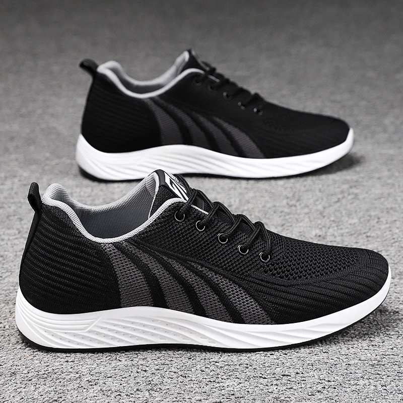 

Men's new breathable fashion running shoes lace up lightweight sports and casual shoes