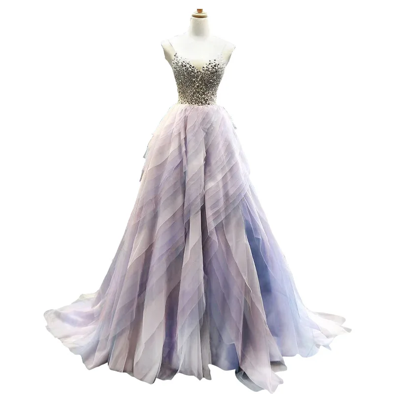 

Jancember RSM66718 2020 Summer New trend elegant women party beaded evening dress