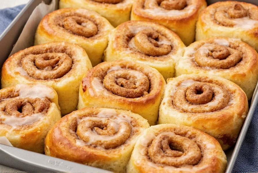 Freshly baked orange cinnamon buns with citrus glaze