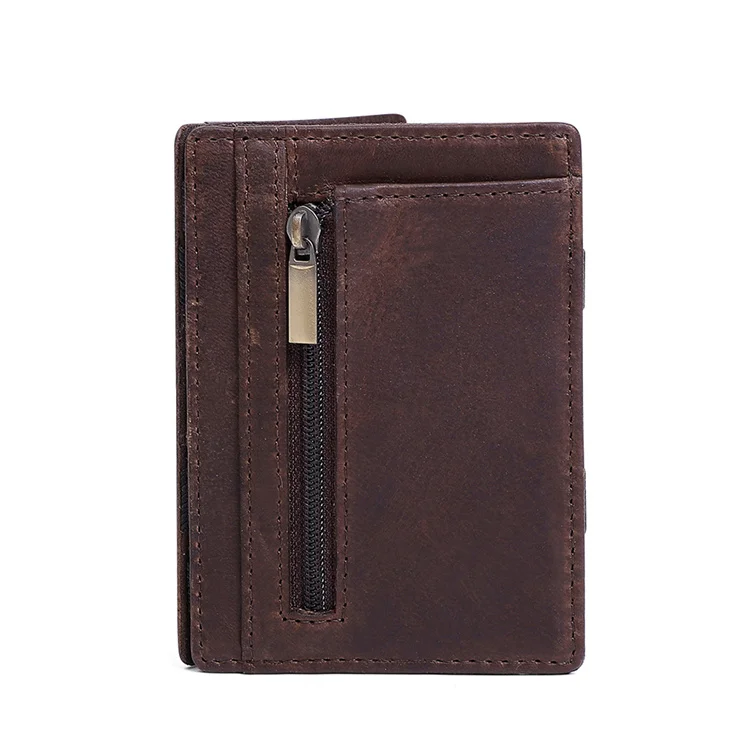 

New Arrival Eco Genuine Card Holder Rfid blocking Minimalist Wallet Leather, Can be customized