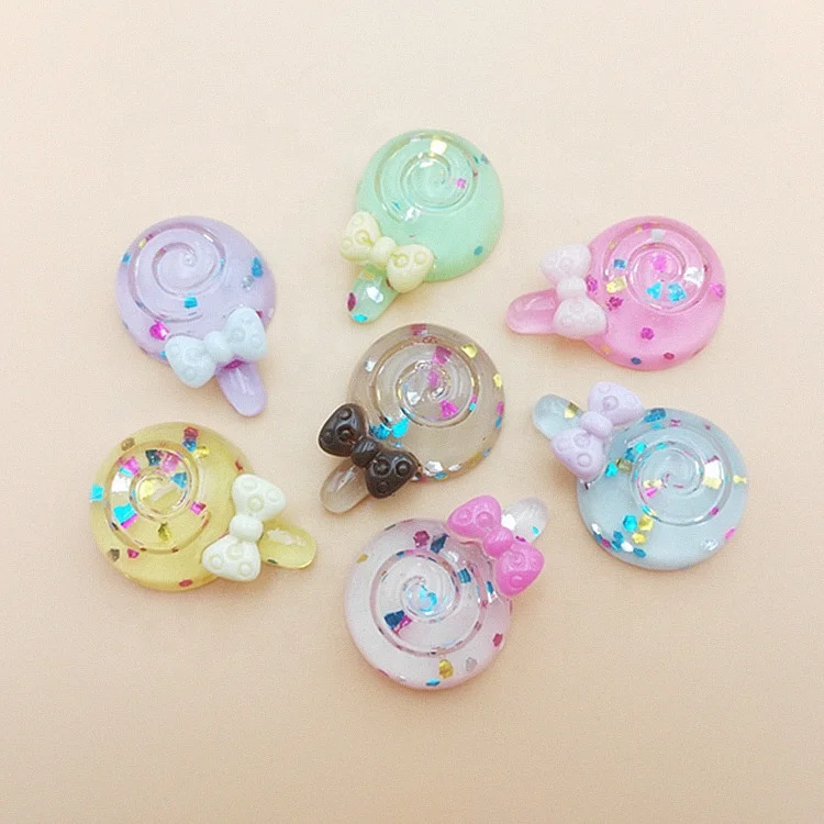 

Paso Sico 16*23mm Manicure Beauty Accessories Colorful Sequins Lollipop Resin Nail Art Designs for Other Nail Art Products 3D