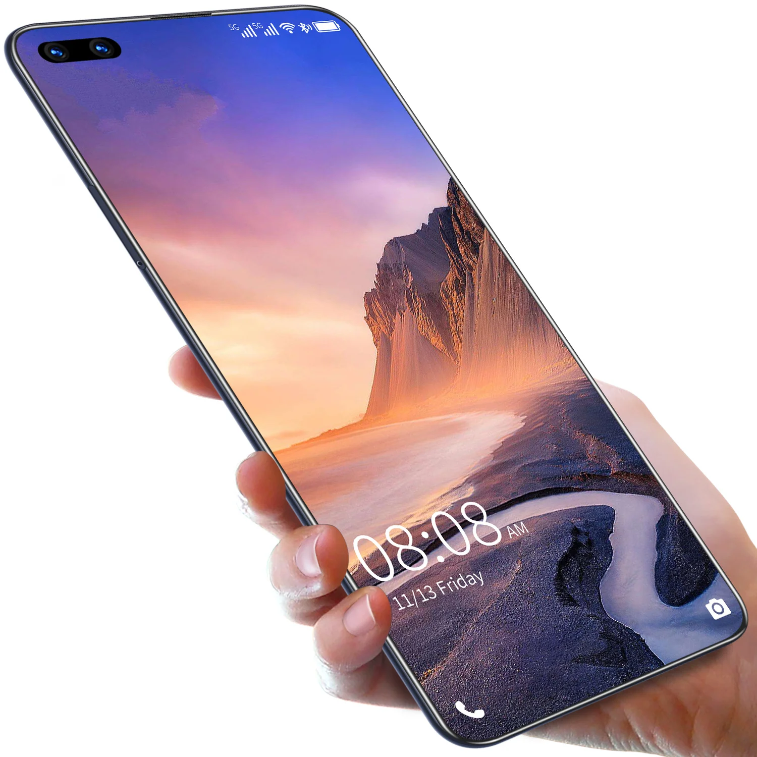 

7.3"FHD+ left perforated large screen mobiles phone original mate40pro+ android smartphone with 24+50MP high resolution camera